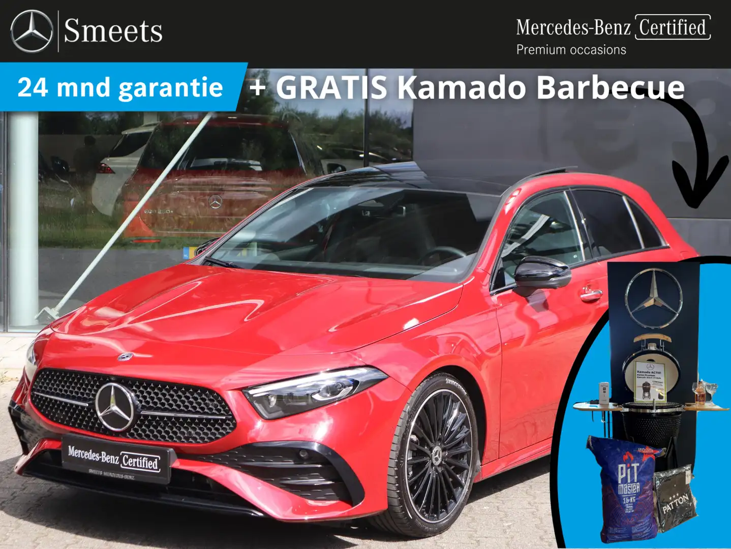 Mercedes-Benz A 180 Star Edition AMG Line Plus Multispaak | Dodehoekas Rood - 1