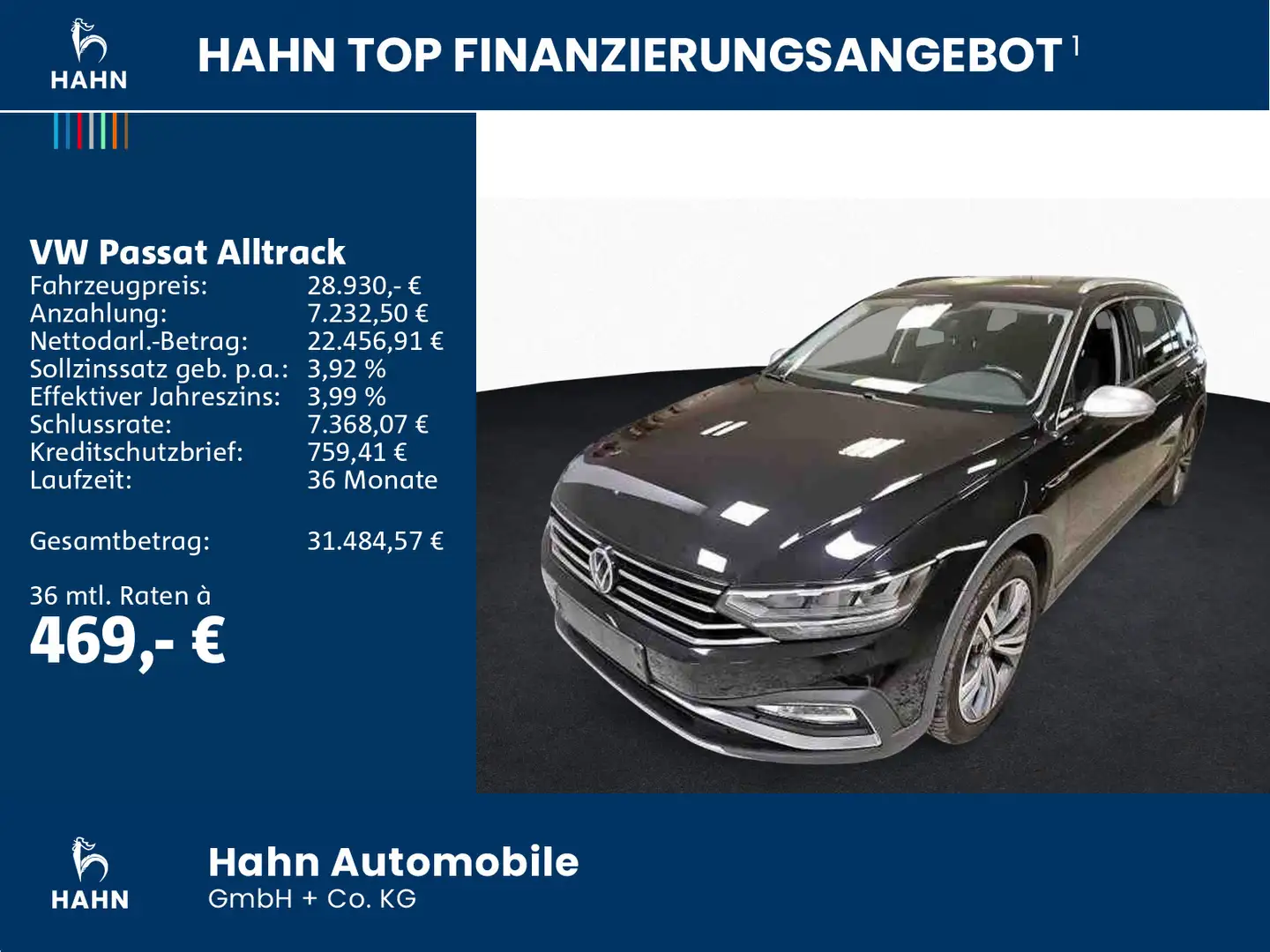 Volkswagen Passat Alltrack 2.0TDI DSG 4Mo AHK Cam LED Navi Schwarz - 2