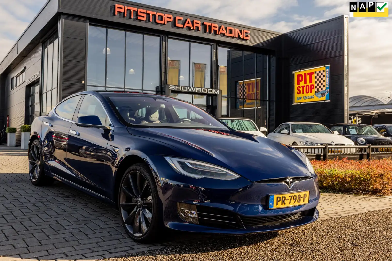 Tesla Model S 90D Base, 422 PK, AWD, NL auto, Pano, 21 inch! Blau - 1