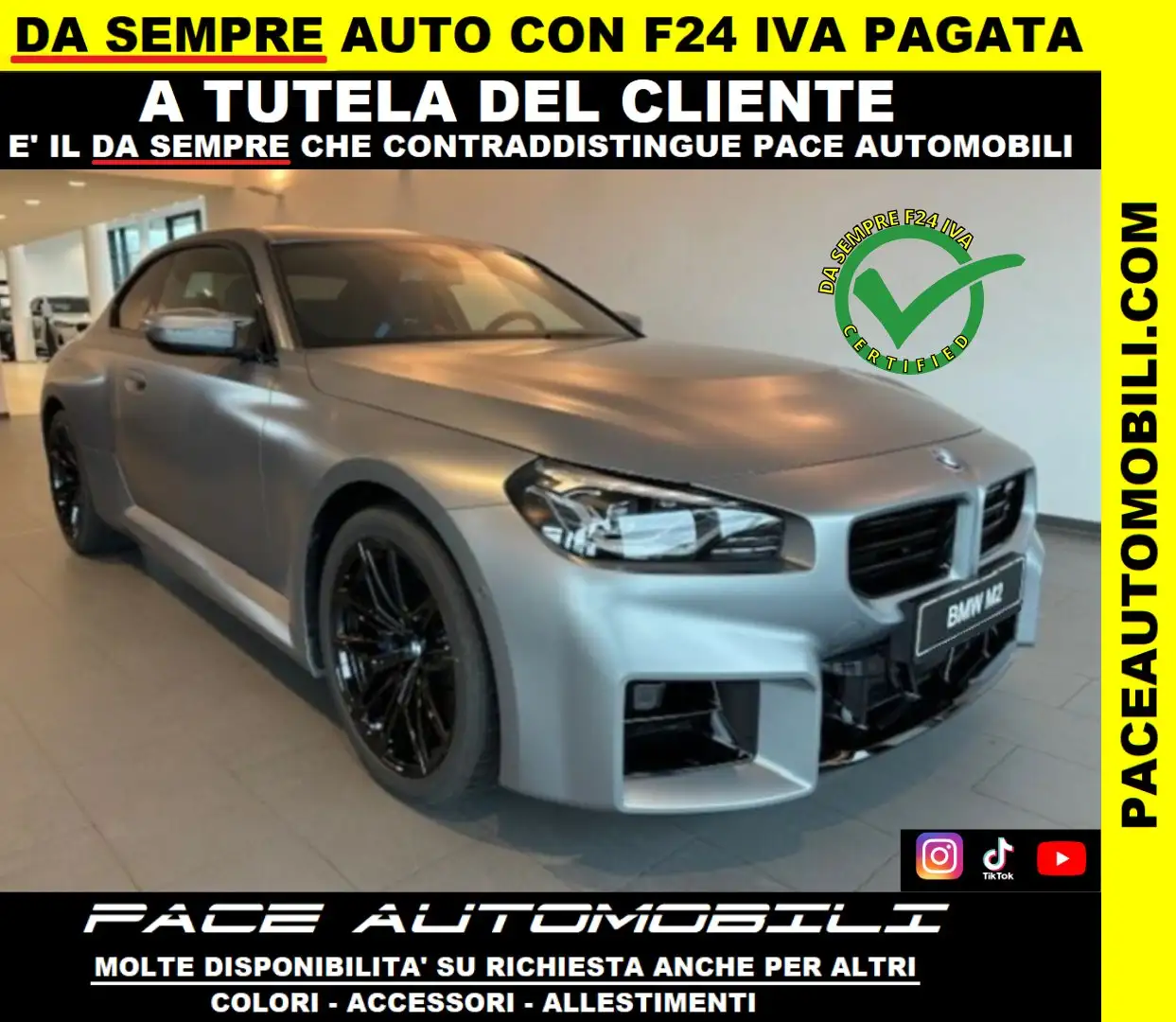 BMW M2 COMPETITION CARBON PELLE BLACK PACK ACC 19"/20" Grigio - 1