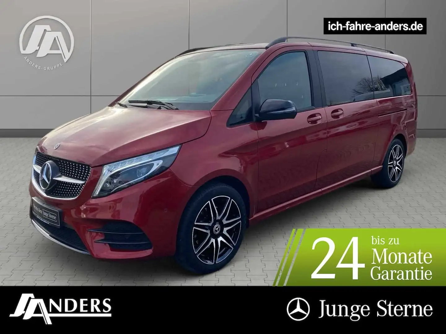 Mercedes-Benz V 300 XL AMG*Night*MBUX*Airmatic*Burmest*Standhz Rot - 1