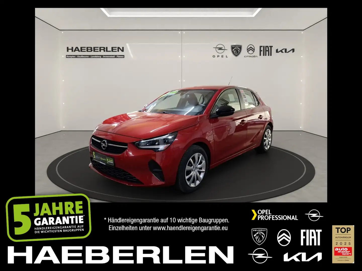 Opel Corsa F 1.2 Turbo Edition +FLA KAM LED PDC SpurH Rood - 1