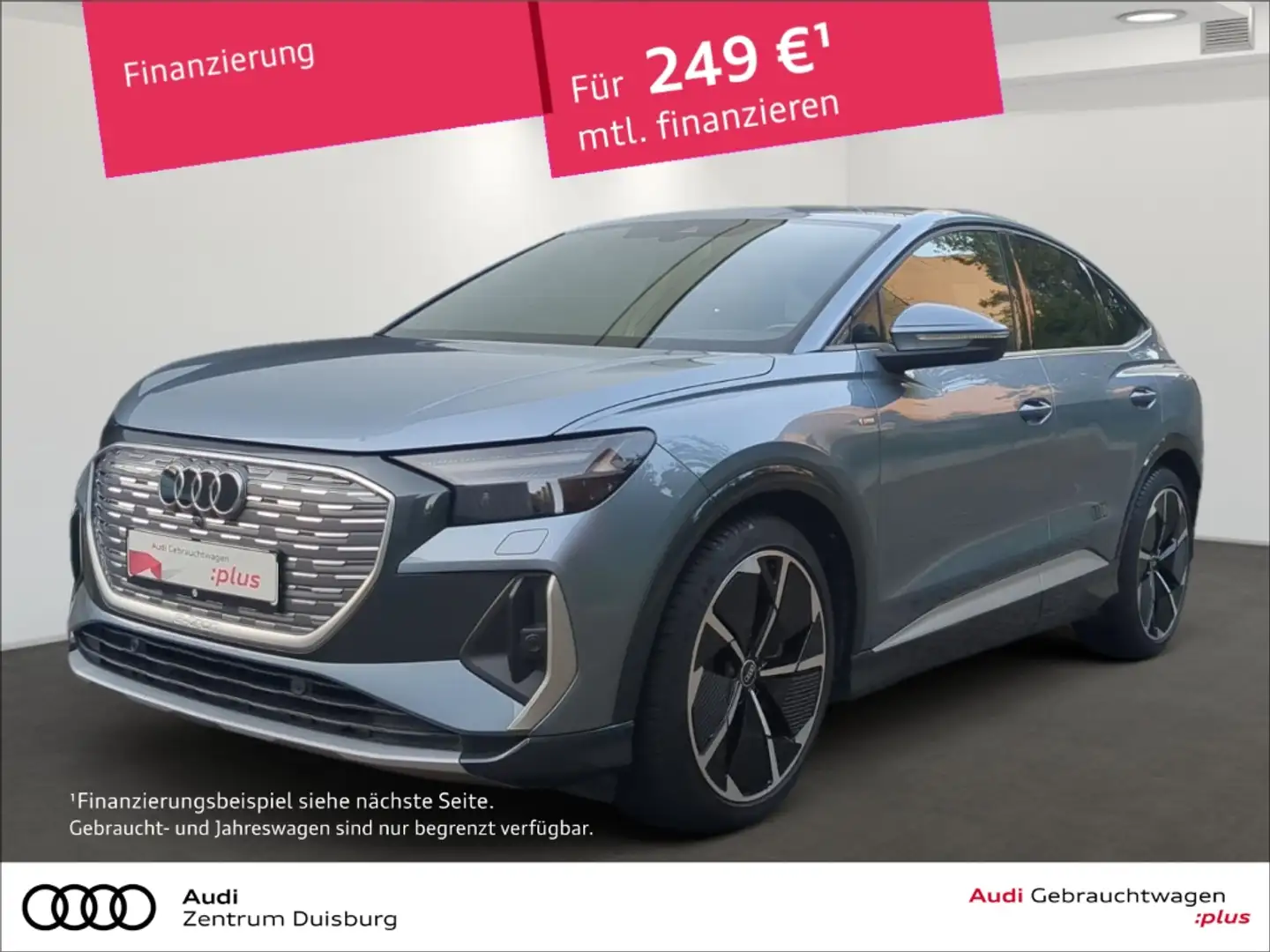 Audi Q4 e-tron Sportback 50 S-line Sonos Pano Blau - 1