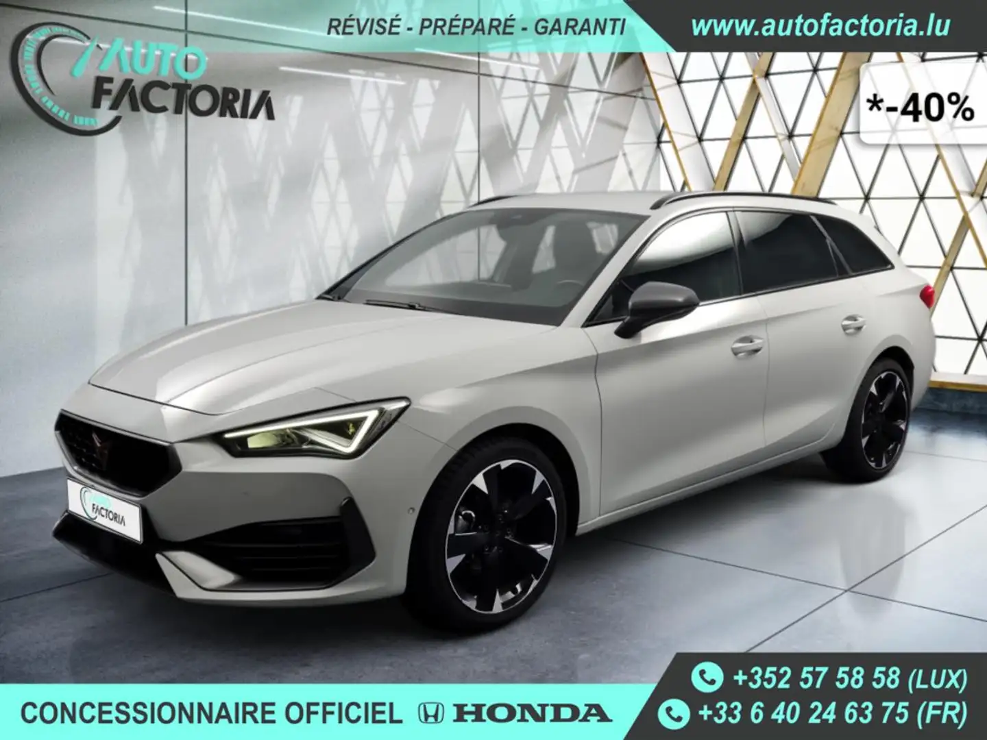 CUPRA Leon Break -40% 1.5 TSI 150 BVA +GPS+CAM+LED+Options Beige - 1