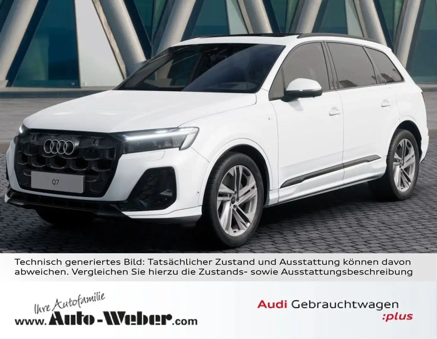 Audi Q7 50TDI qu S LINE BLACK PANO MEMORY AHK 360° VC Weiß - 1