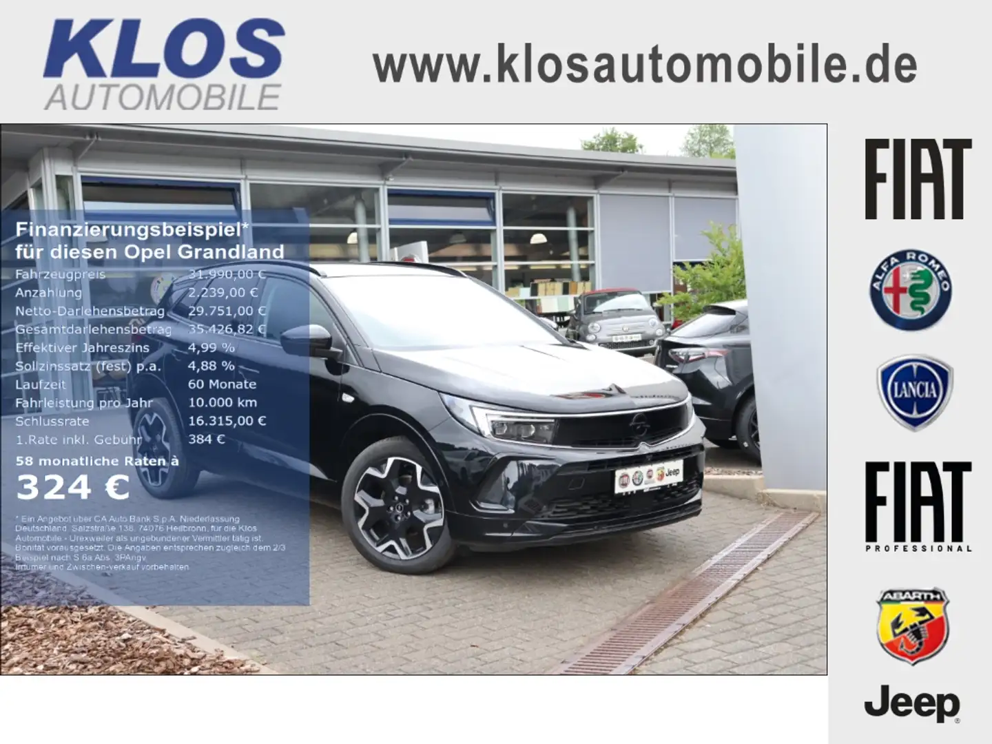 Opel Grandland ULTIMATE 1.5 DIESEL 130 PS AT8 AGR LED NAVI Schwarz - 1