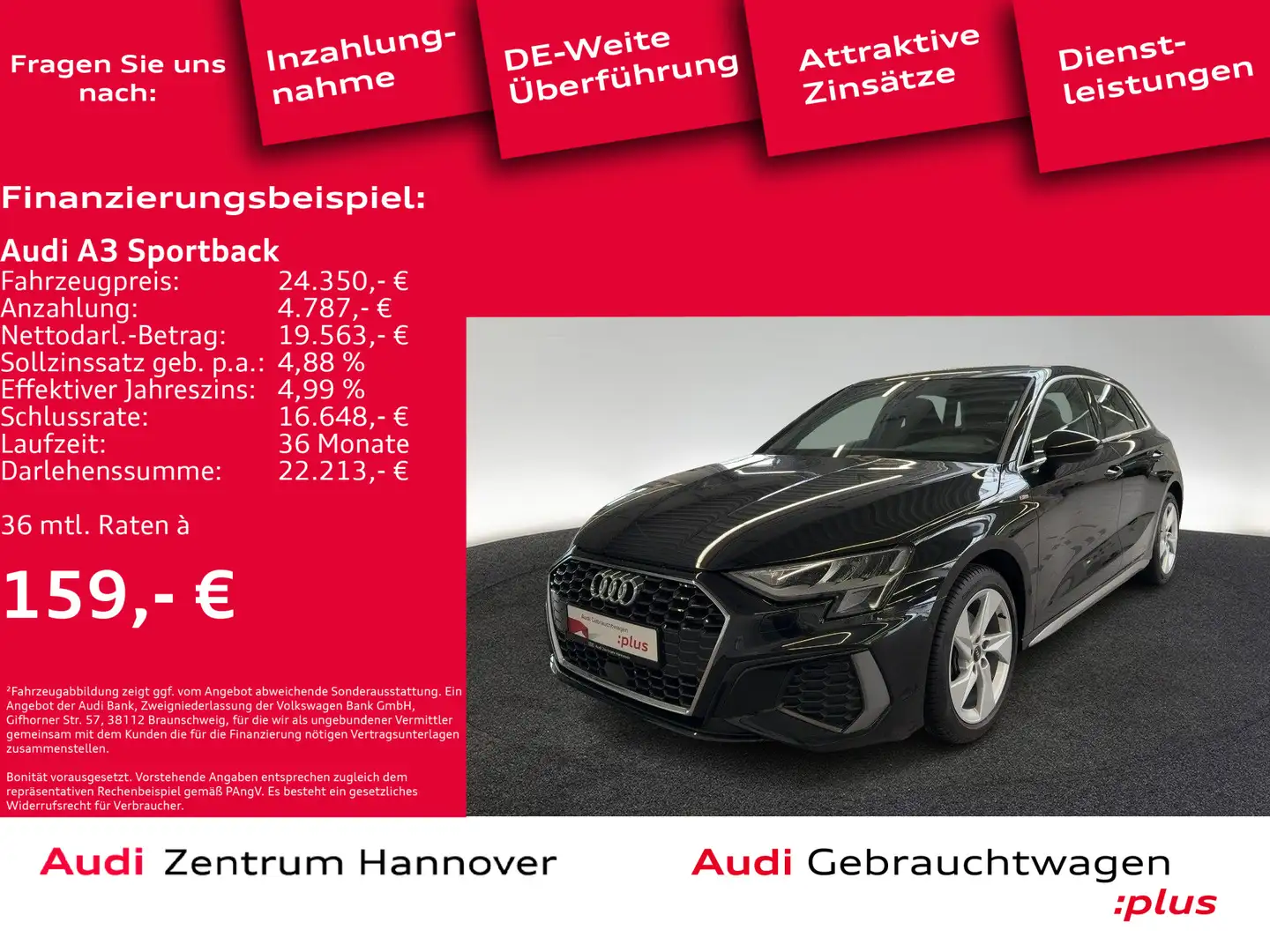 Audi A3 S line 35 TFSI Navi AHK Kamera Spor Black - 2