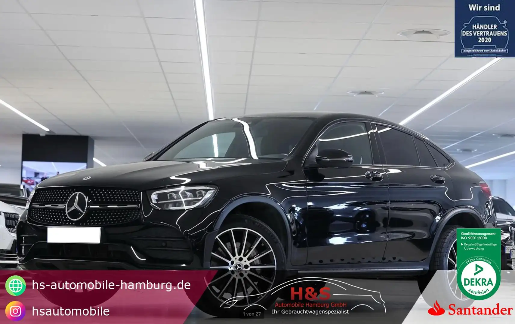 Mercedes-Benz GLC 300 de 4Matic AMG-Line*AHK*Standheizung Schwarz - 1