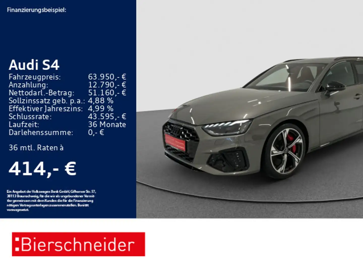Audi S4 Av TDI qu competition edition plus AHK MATRIX Šedá - 1