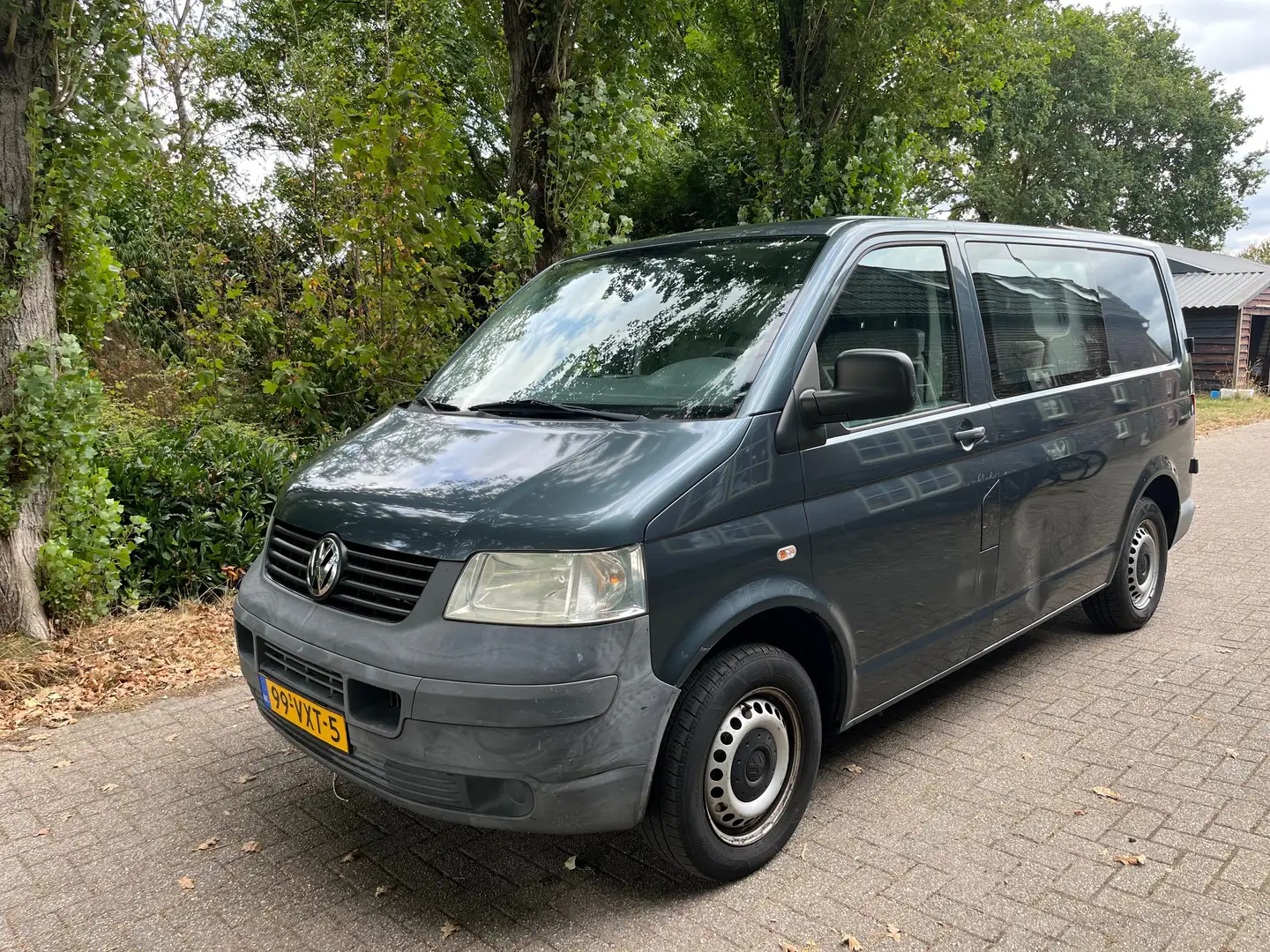 Volkswagen Transporter 1.9 TDI dubbele cabine 6-pers APK tot 10-2025 Grijs - 1