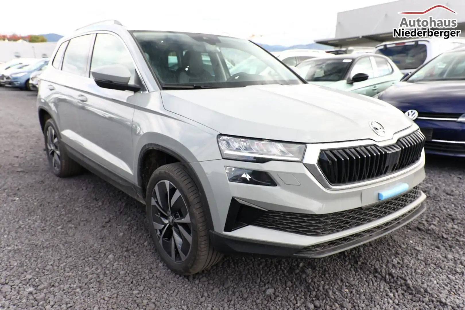 Skoda Karoq Selection TSI 150 DSG Pano AHK NavC SideA Leder... Grau - 2