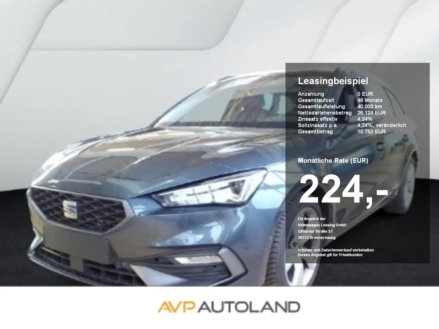 SEAT Leon Sportstourer 1.5 eTSI DSG FR | NAVI | ACC Grijs - 1