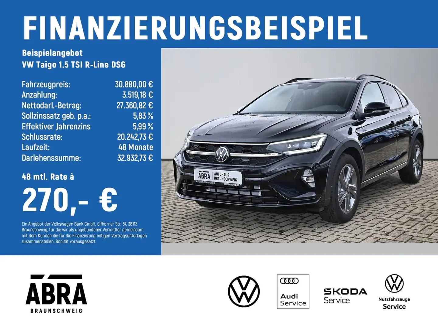 Volkswagen Taigo 1.5 TSI R-Line DSG TAGESZULASSUNG Schwarz - 2