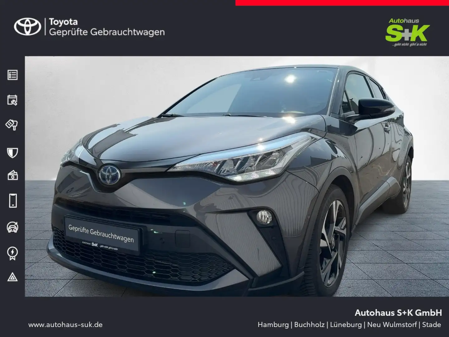 Toyota C-HR 2.0 Hybrid Team D+CARPLAY+Winter-Paket+LED+GJR++ Grau - 1