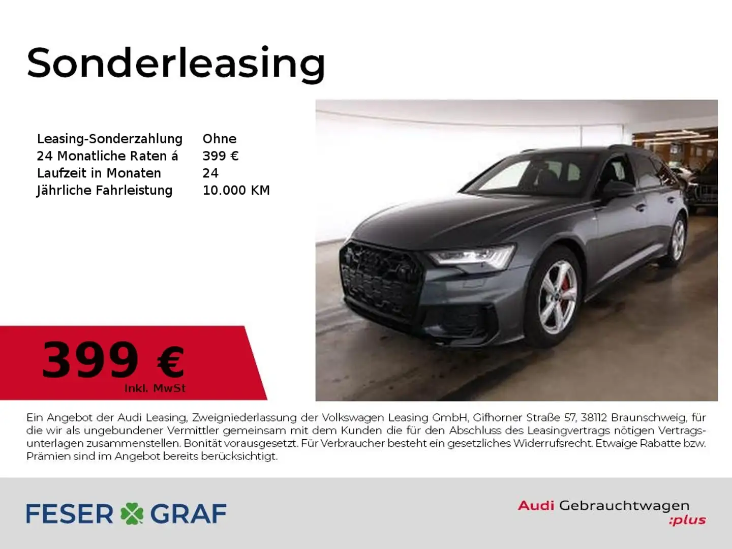Audi A6 Av. 55 TFSI e qu. S line Ext. AHK Matrix Pano Grau - 1
