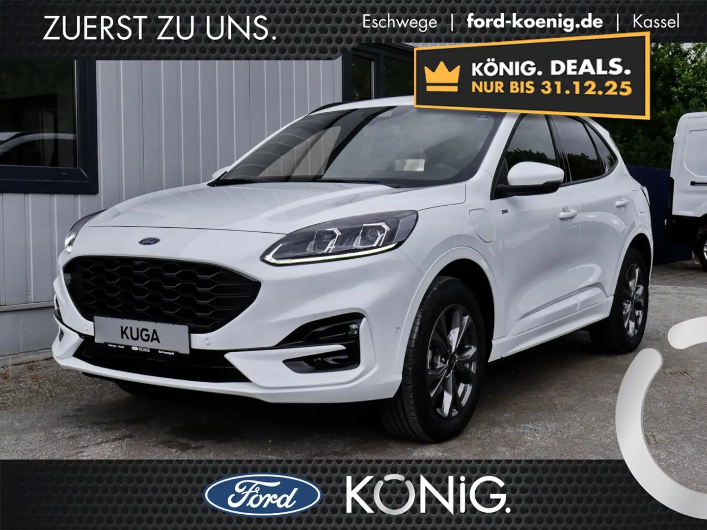 Ford Kuga ST-Line Plug-in-Hybrid ACC+LED+ParkAssist Klima Weiß - 1
