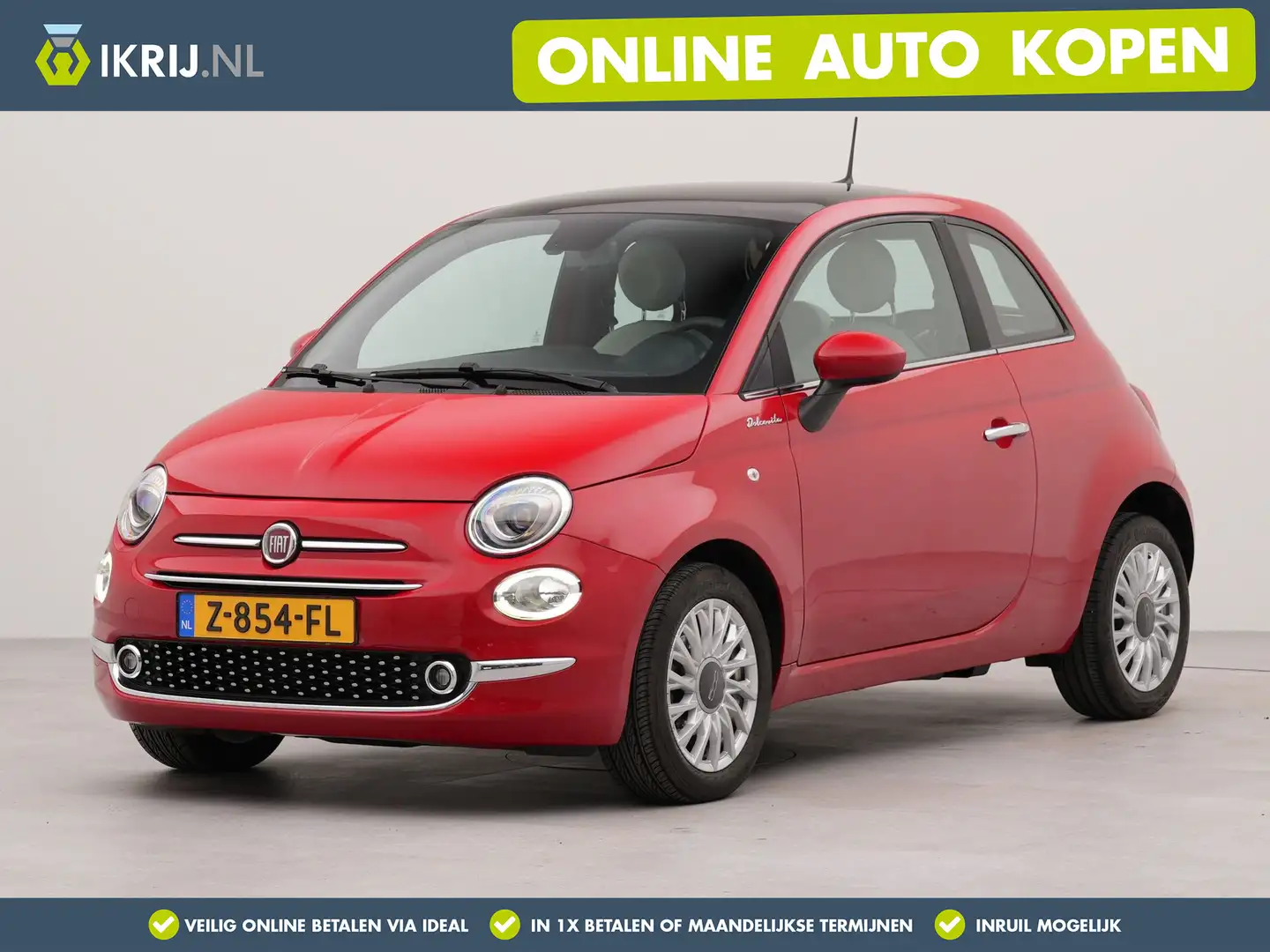 Fiat 500 1.0 Hybrid Dolcevita | Panoramadak met zonnescherm Rood - 1