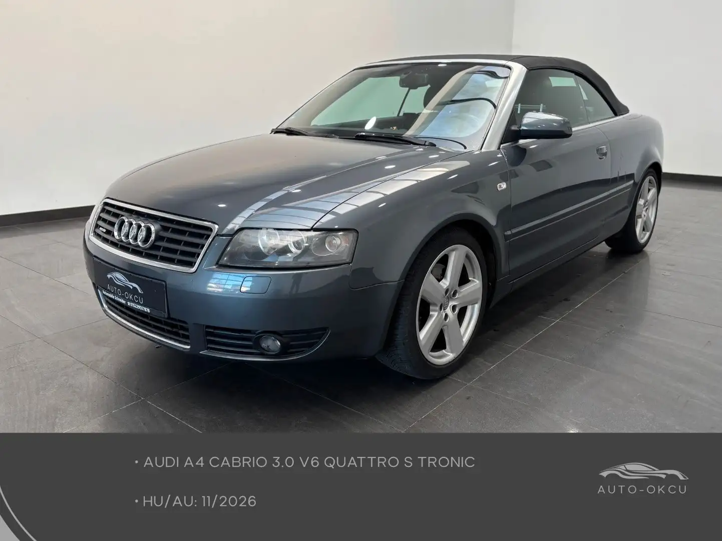 Audi A4 Cabrio 3.0 quattro V6 S-tron./LEDER /HU:11/26 Grau - 1