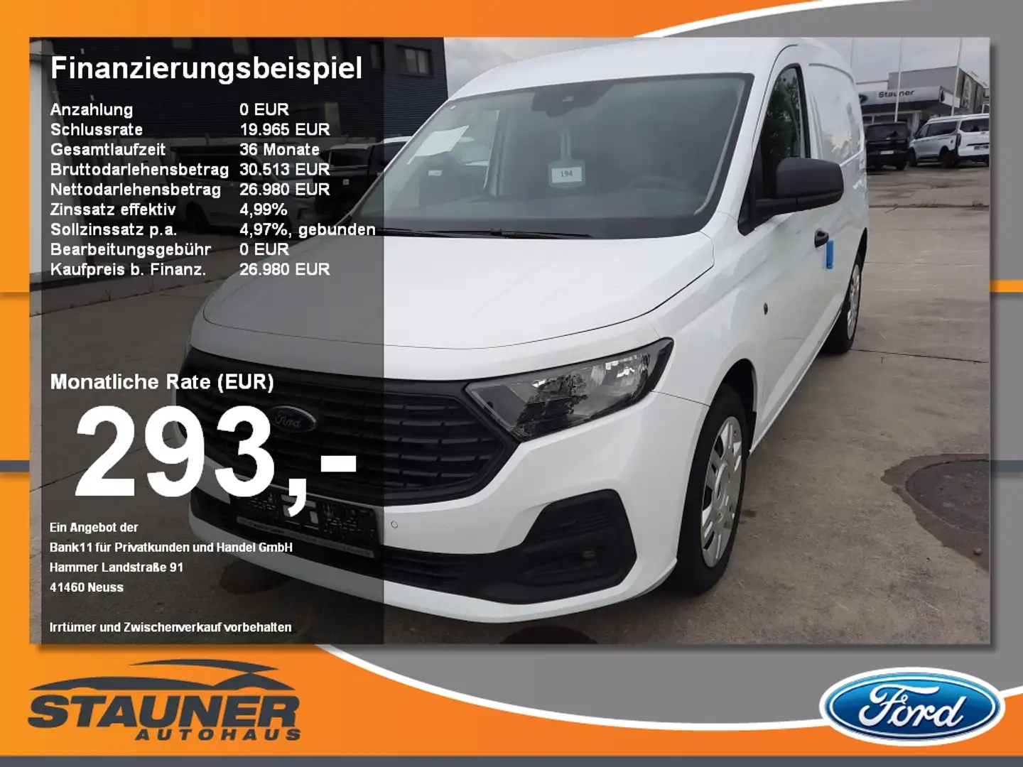 Ford Transit Connect EcoBlue Trend L2 Trennwand AHK Weiß - 1