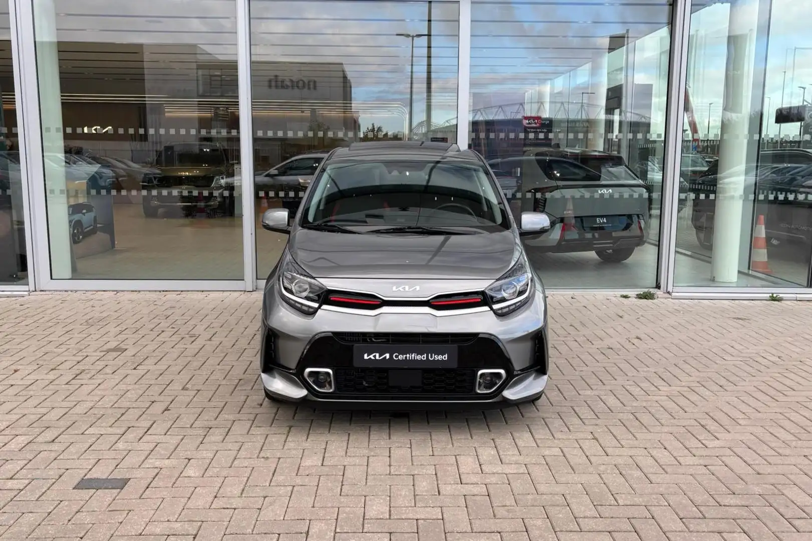 Kia Picanto 1.0 Turbo GT-Line | Navigatie | Open-Dak | Leder | Grau - 2