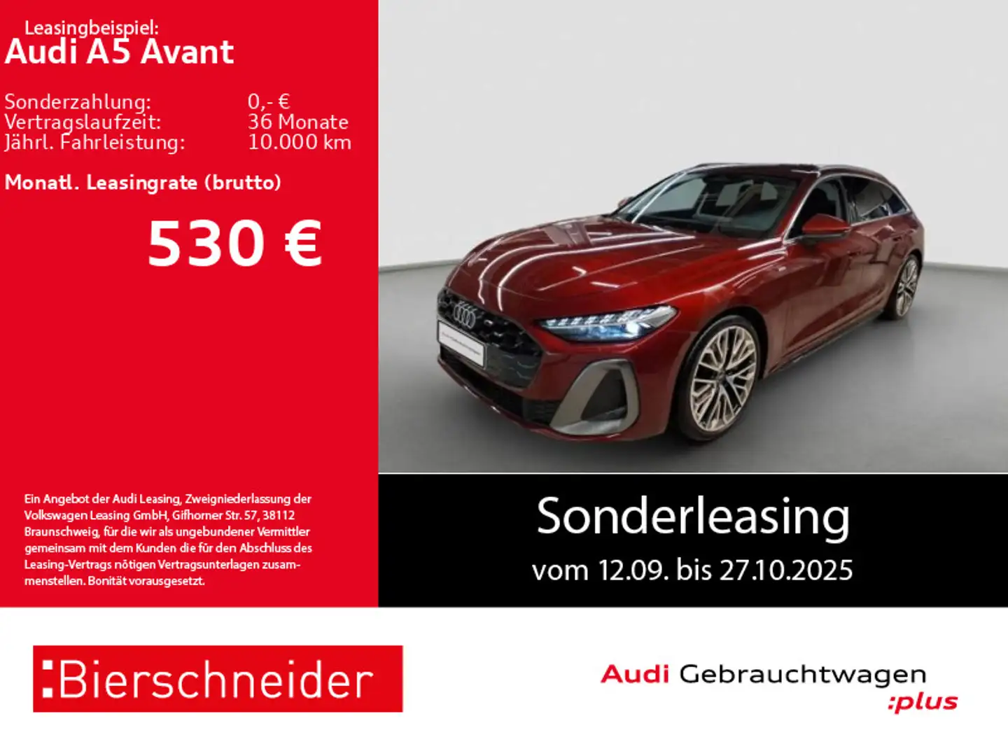 Audi A5 TFSI S-Line 20 AHK LED CAM ACC Rot - 1