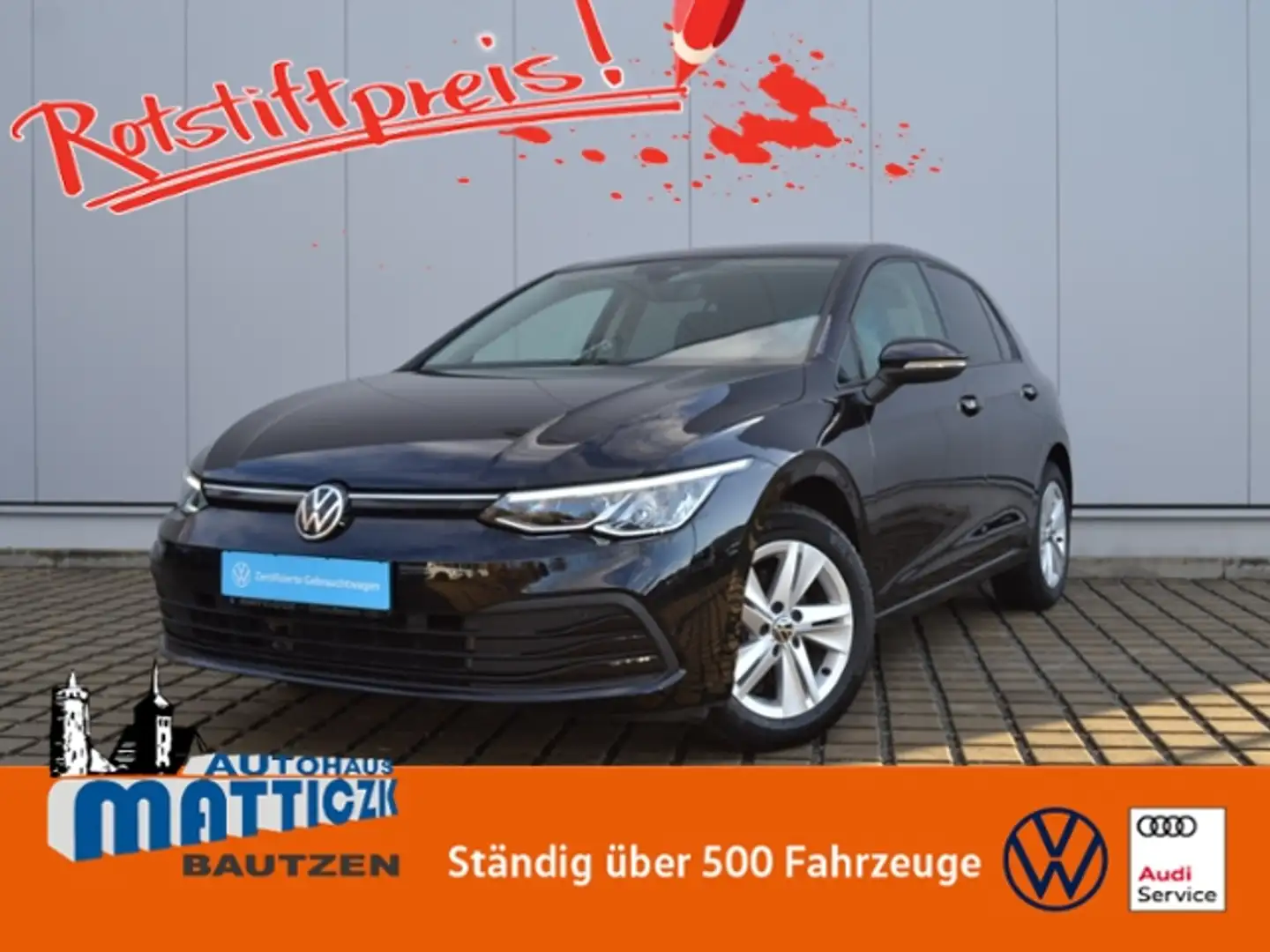 Volkswagen Golf VIII 1.5 TSI Life LED/NAVI-PRO+VZE/ACC/DIGITAL-CO Schwarz - 1