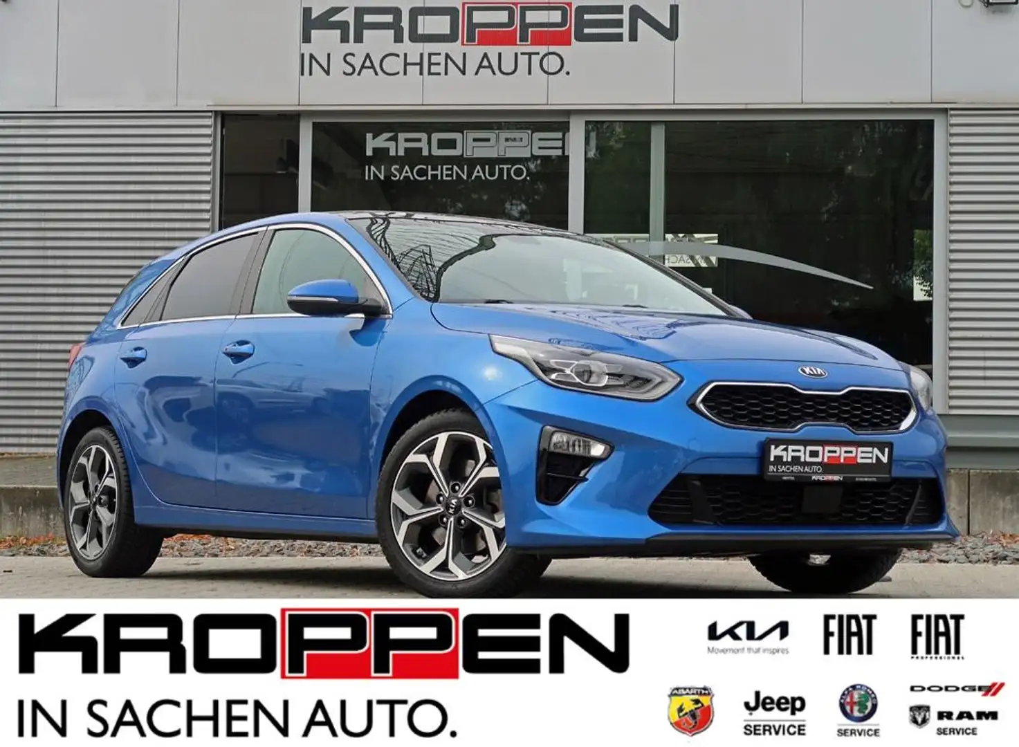 Kia Ceed / cee'd Platinum 1.4 Turbe Pan.-Dach, Navi PDC M+S-Allwett Blau - 1