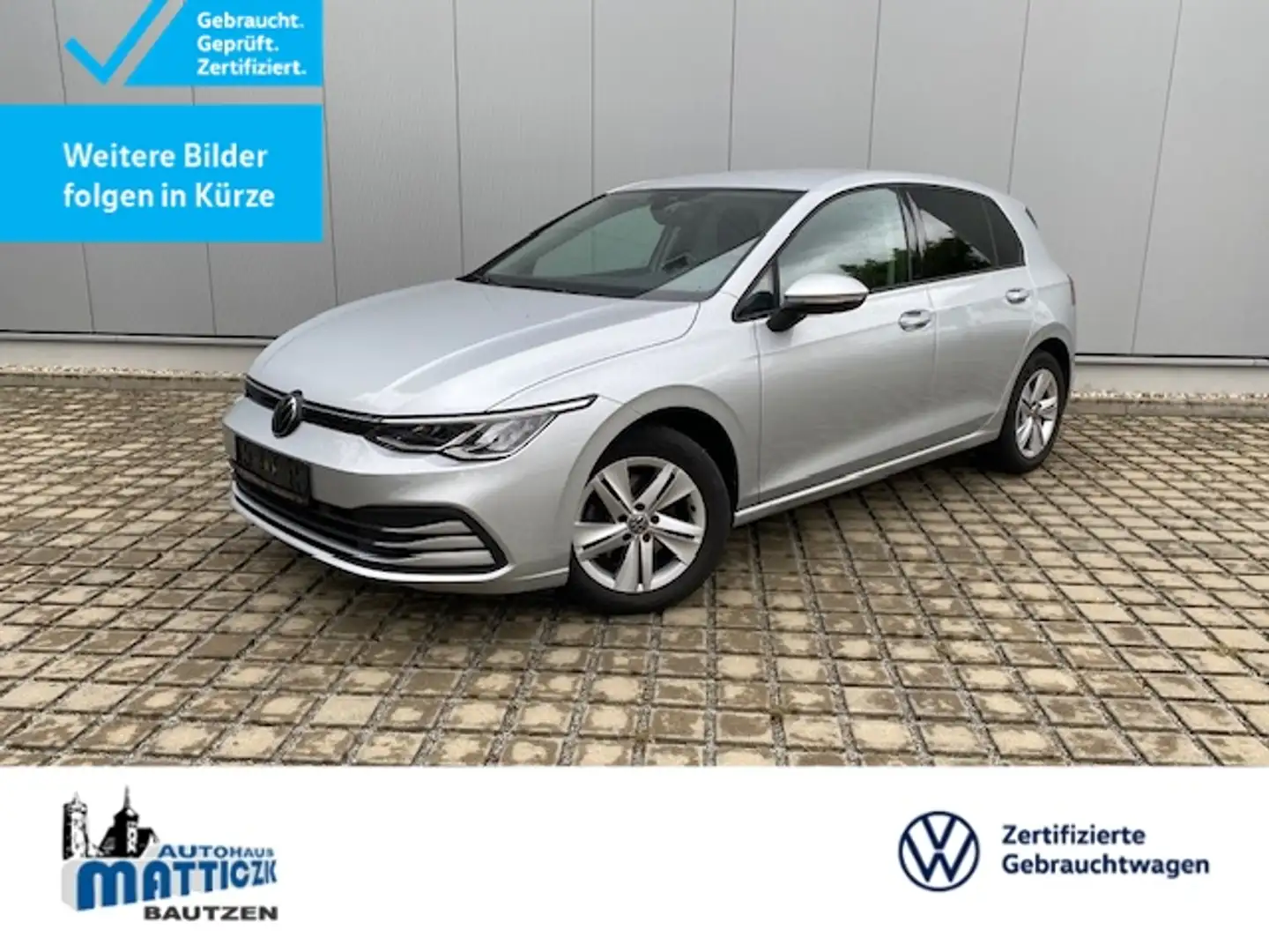 Volkswagen Golf VIII 1.5 TSI Life LED/NAVI+VZE/16-ZOLL/PDC/LANE-A Silber - 1
