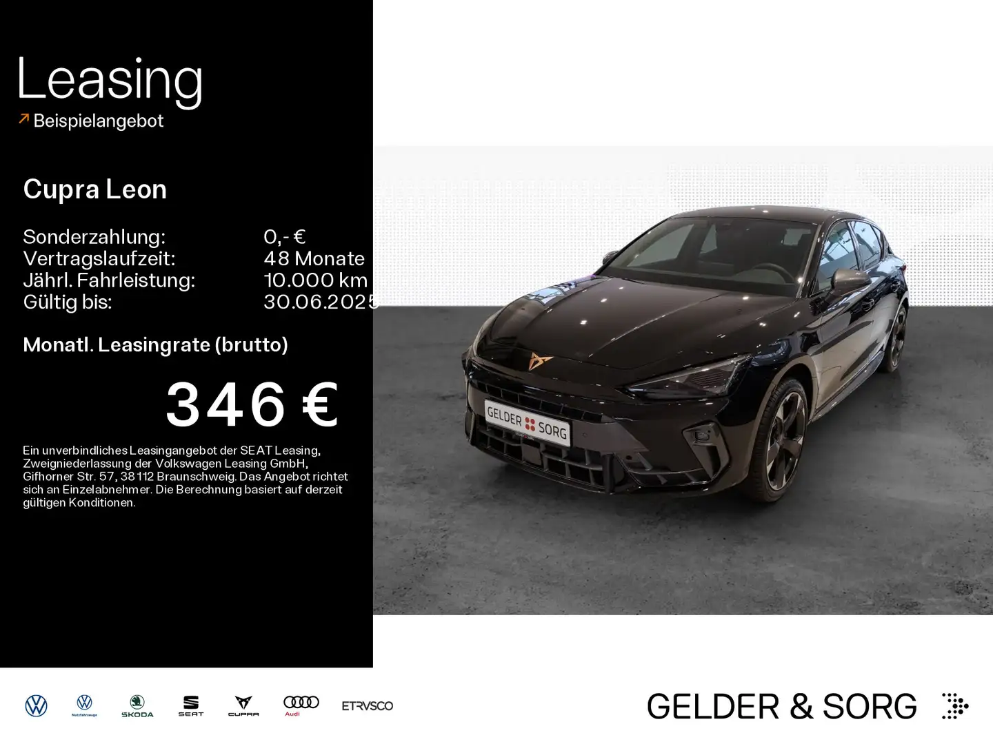 CUPRA Leon 1.5 eTSI DSG *SENNHEISER*NAVI*ACC*LED*RFK* Schwarz - 1