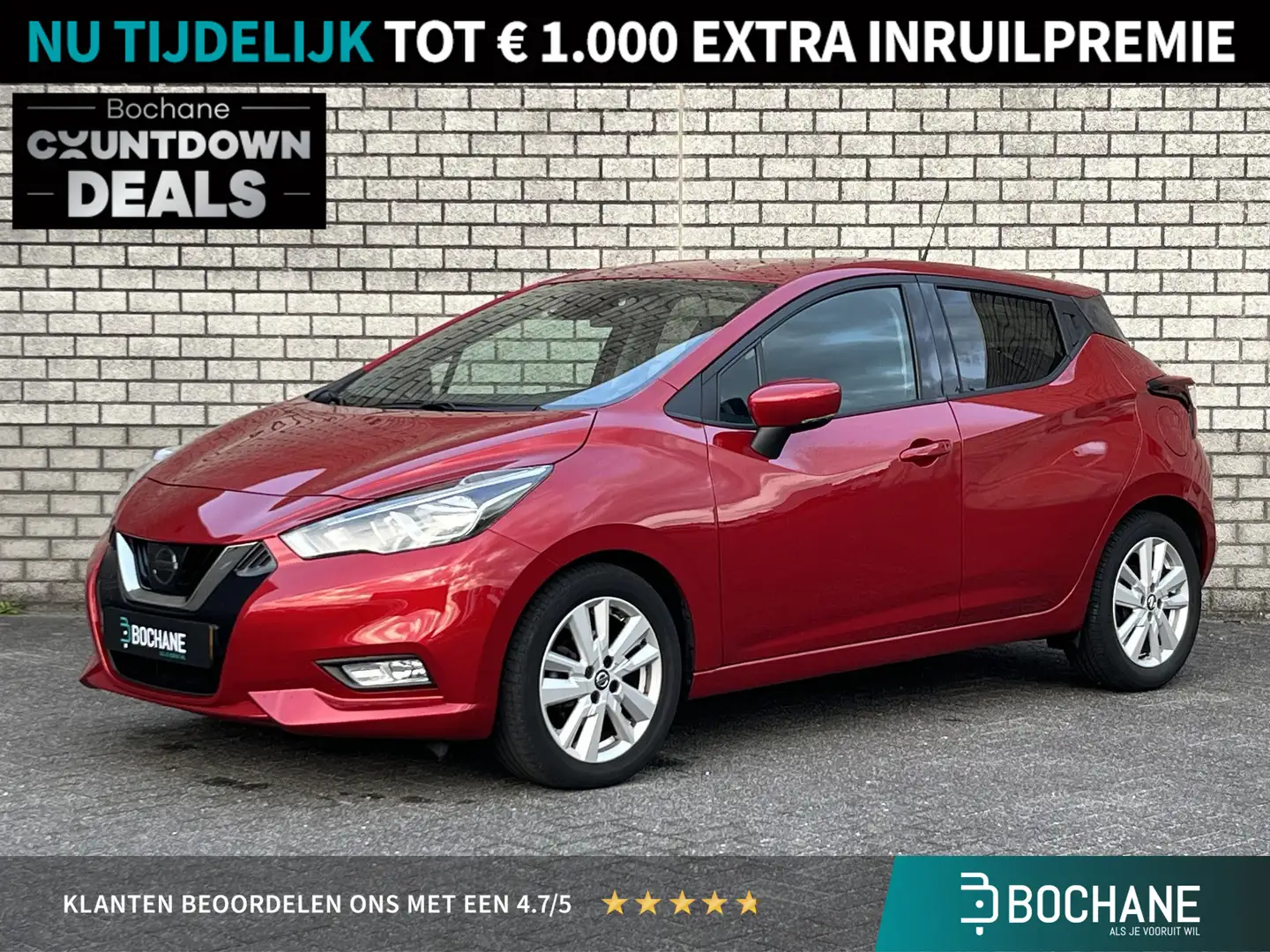 Nissan Micra 1.0 IG-T 100 N-Connecta | Achteruitrijcamera | Nav Rouge - 1