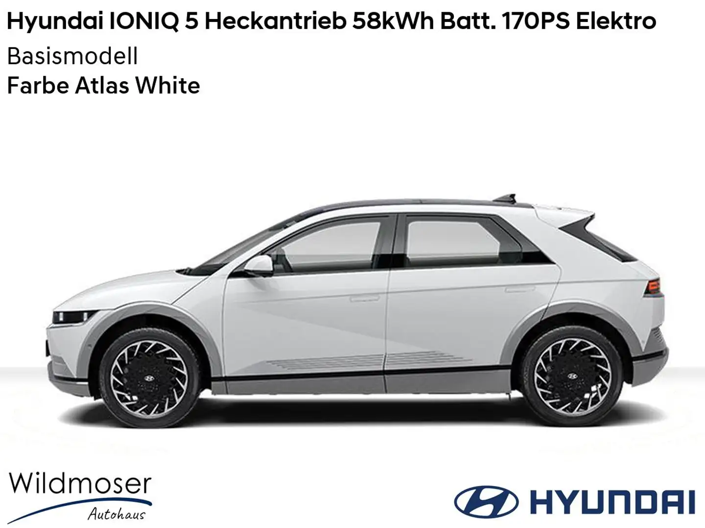 Hyundai IONIQ 5 ⚡ Heckantrieb 58kWh Batt. 170PS Elektro ⏱ Sofort v Weiß - 2