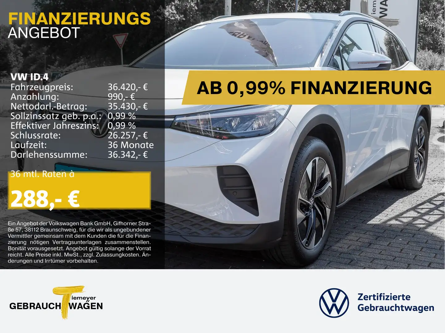 Volkswagen ID.4 PRO 286 PS NAVI WÄRMEPUMPE KAMERA SITZHZG Blanco - 1