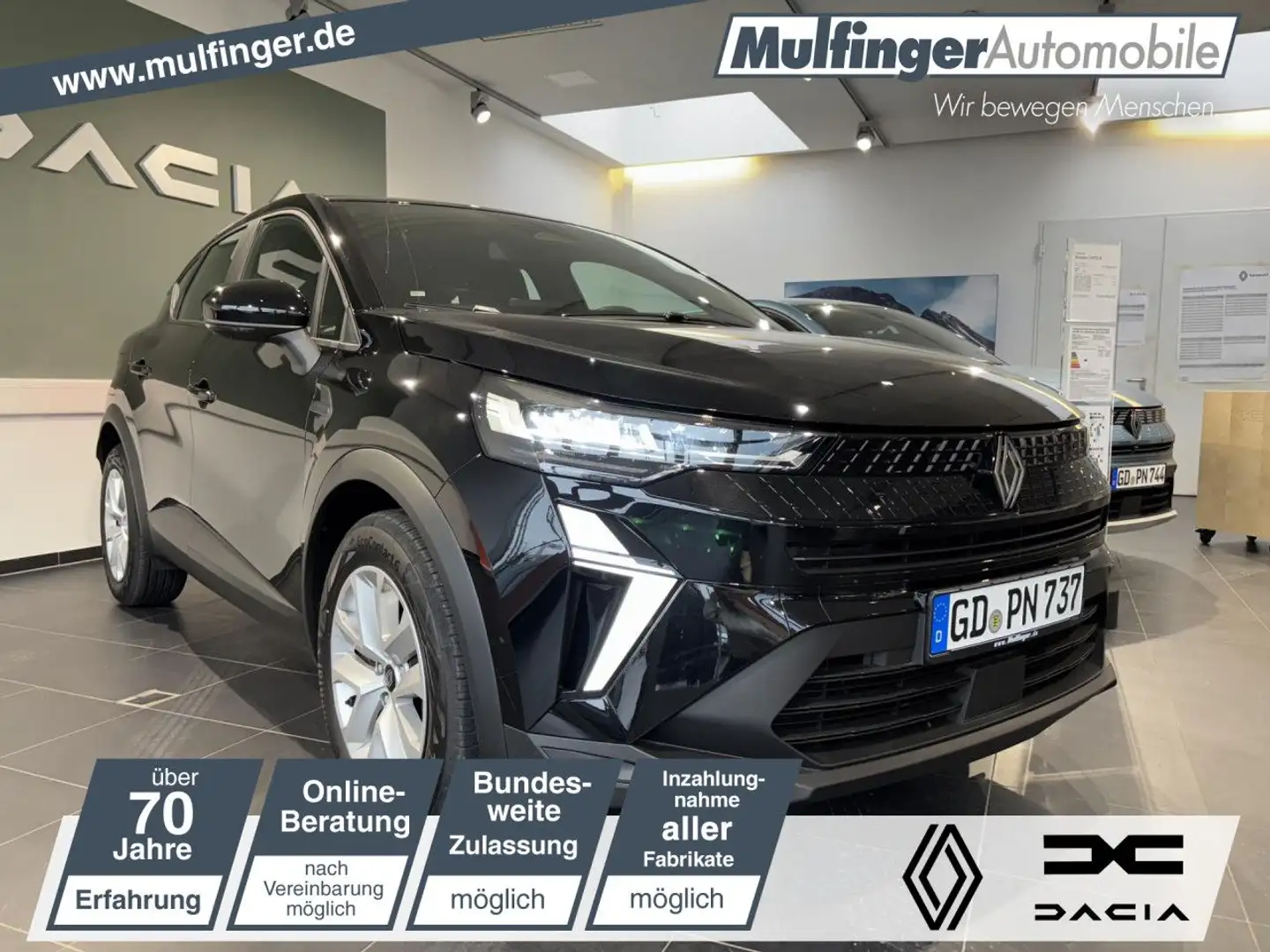 Renault Captur Evolution Mild Hybrid 160 EDC Klimaaut. SHZ Kamera Zwart - 1