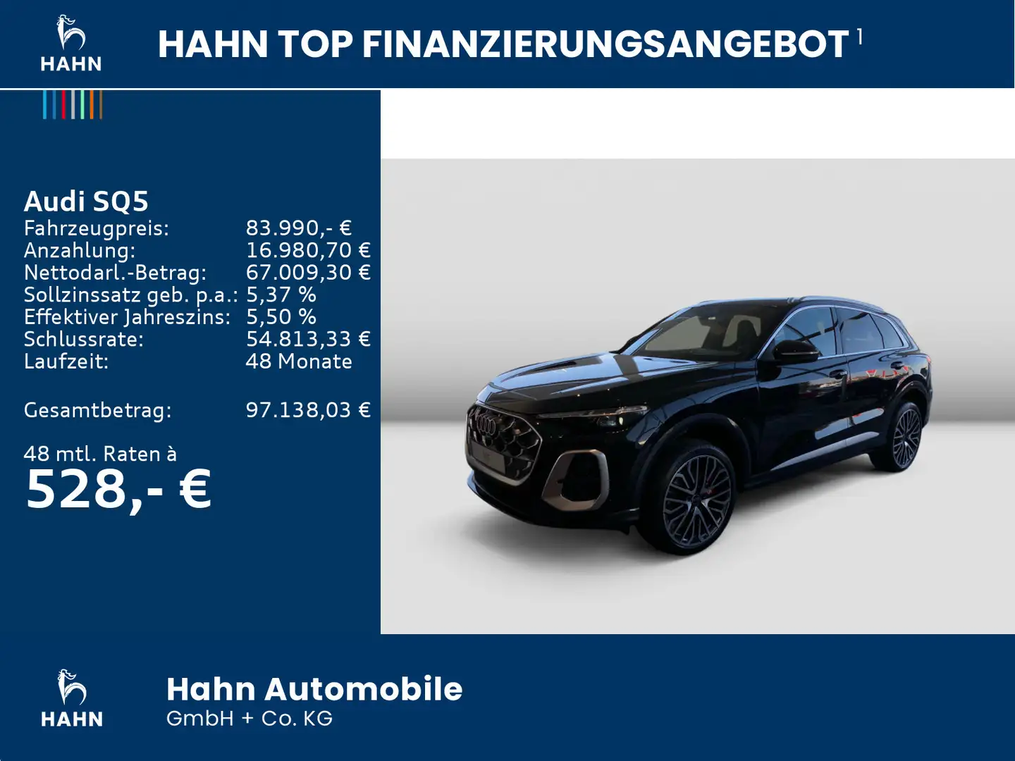 Audi SQ5 TFSI S-tronic qu Tech pro Pano Matrix Luft Schwarz - 2