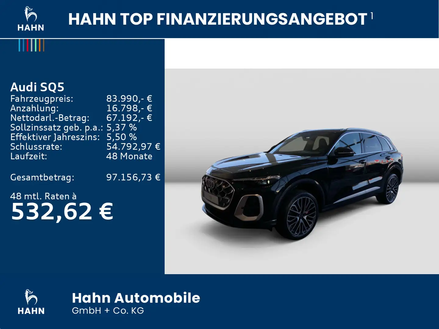 Audi SQ5 TFSI S-tronic qu Tech pro Pano Matrix Luft Schwarz - 2