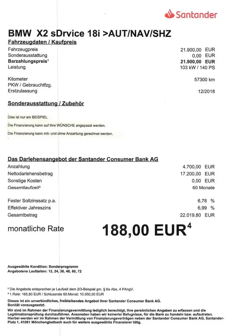 BMW X2 sDrive 18 i 57.300 KM/AUT/NAVI Schwarz - 2