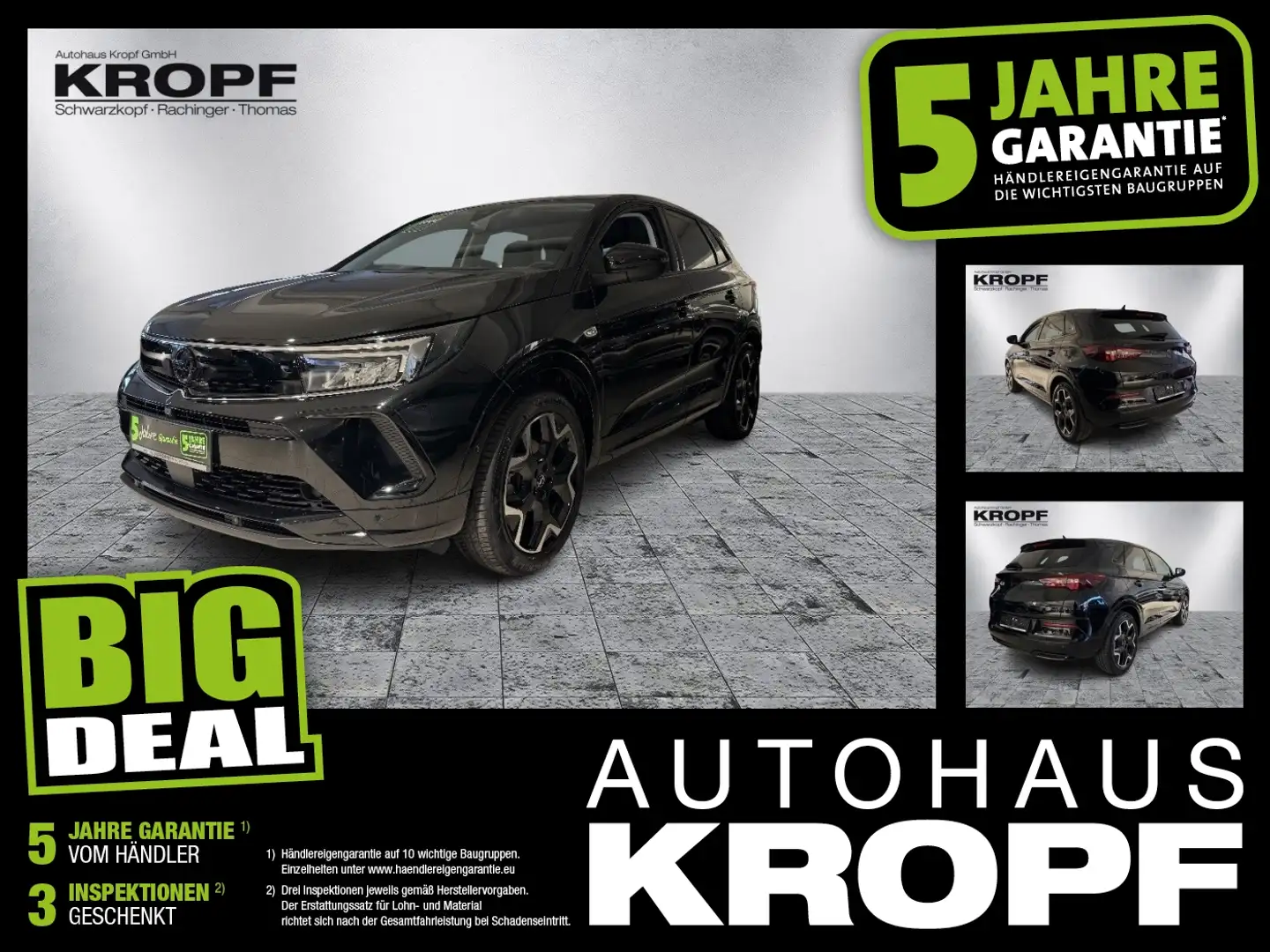 Opel Grandland 1.2 Turbo GS Line Alcantara+LED+Navi Schwarz - 1