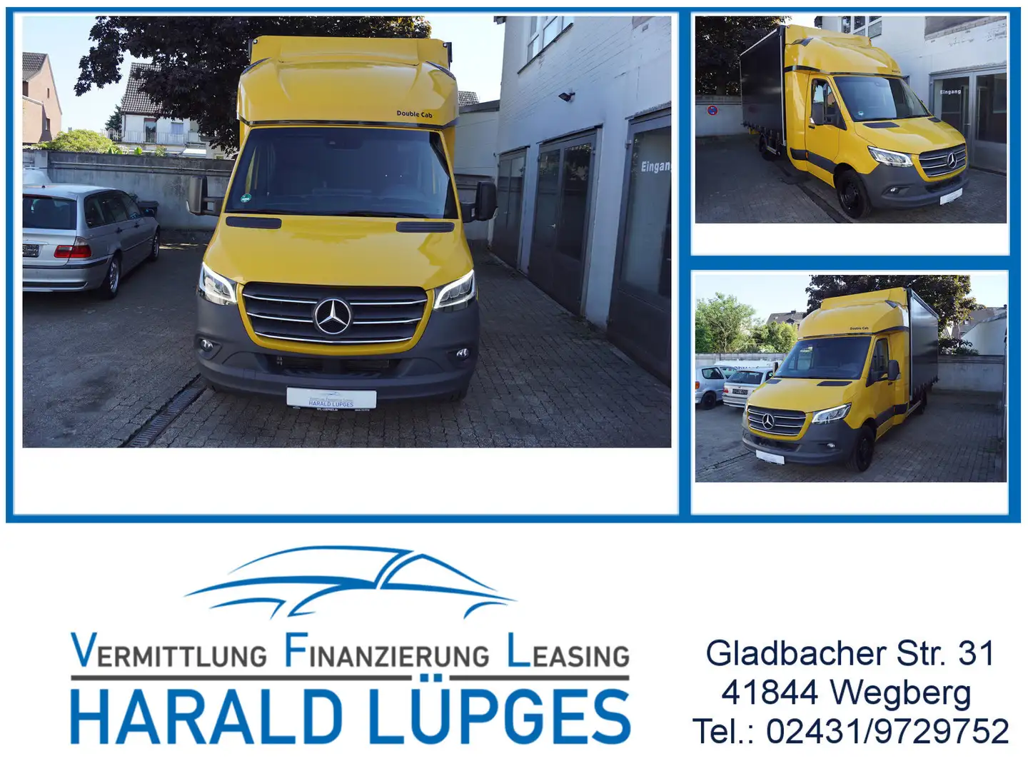 Mercedes-Benz Sprinter 317 CDI, Double Cab Pritsche, Navi, Giallo - 1