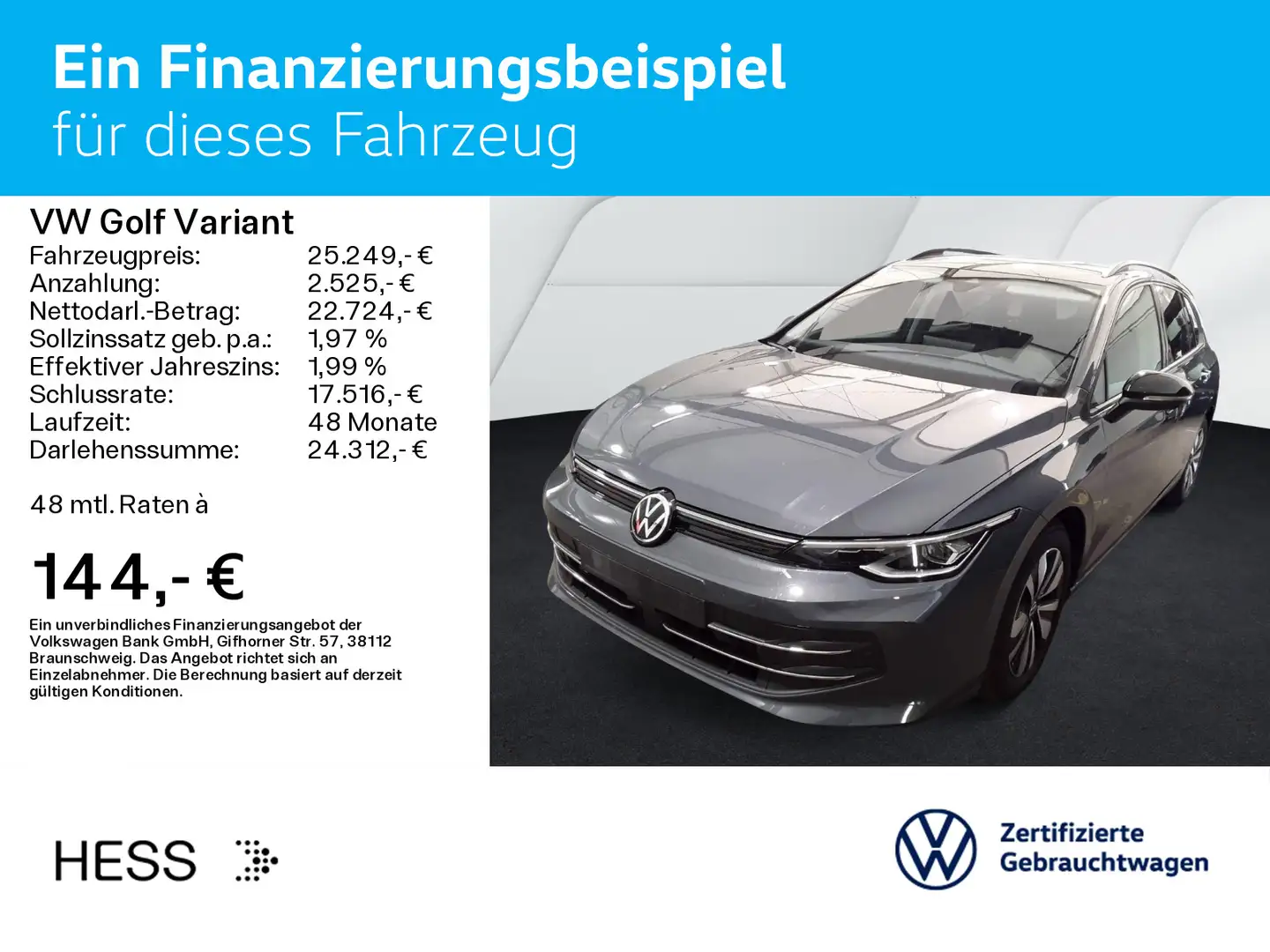 Volkswagen Golf Variant Golf VIII Variant 1.5 TSI GOAL*LED*AHK*KAMERA*NA Grau - 2