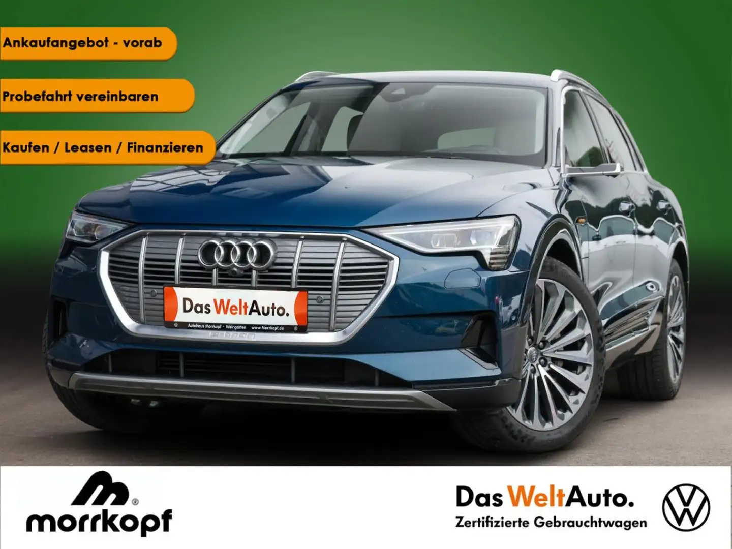 Audi e-tron 55 advanced +21 +b+o sound+ Head Up Display Niebieski - 1