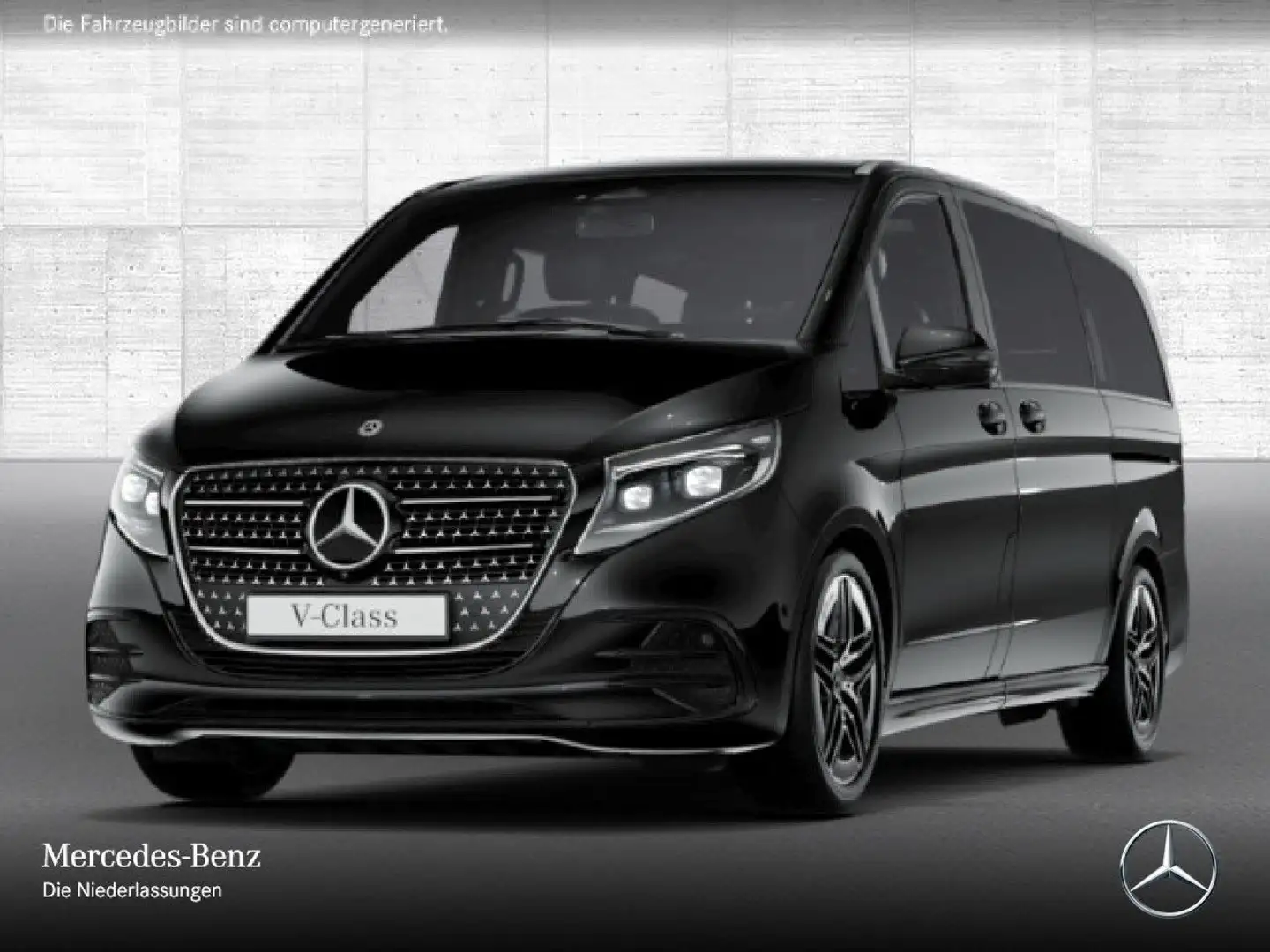 Mercedes-Benz V 300 d 4M AVANTGARDE+Allrad+AMG+SchiebDa+9G+AHK Schwarz - 2