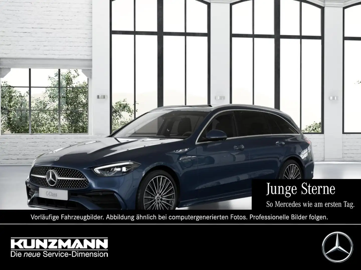 Mercedes-Benz C 300 d T AMG Panorama Distronic Memory 360° AHK Bleu - 1
