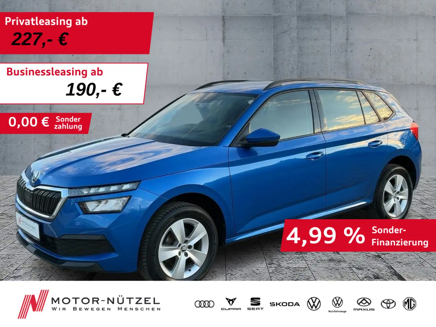 Skoda Kamiq 1.0TSI ACTIVE LED+DAB+BT+SHZ+PDC+MFA+KLIMA Blu/Azzurro - 1