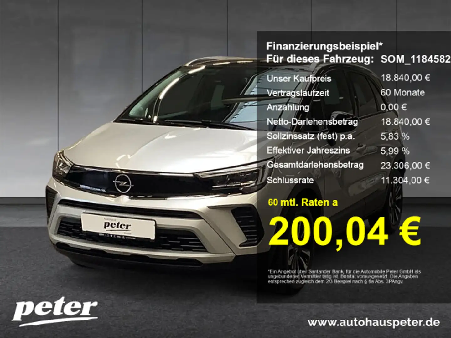 Opel Crossland Crossland 1.2 Turbo Elegance Automatik 130PS Grau - 1