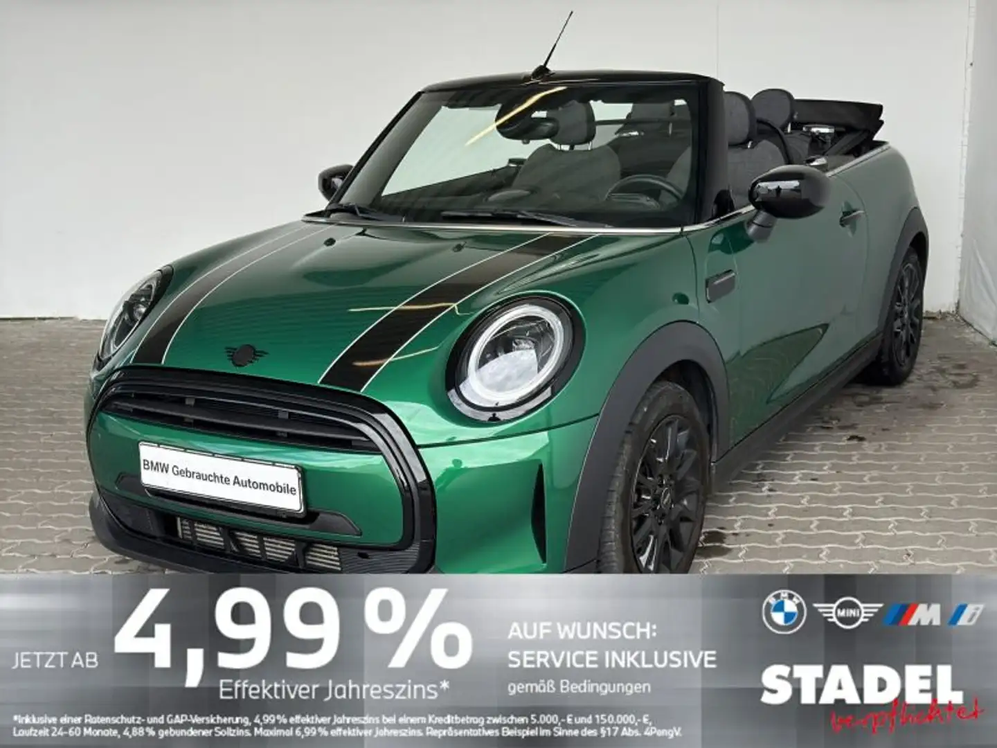 MINI Cooper Cabrio LED.Navi.DriveAs.RüKam.Komfort-Zg Grün - 2