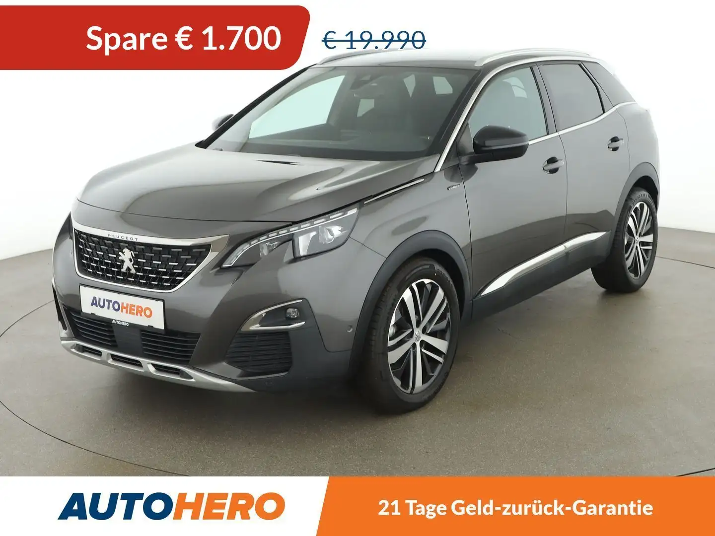 Peugeot 3008 2.0 Blue-HDi GT Line *LED*SPUR*TOT*NAVI*MASSAGE* Grigio - 1