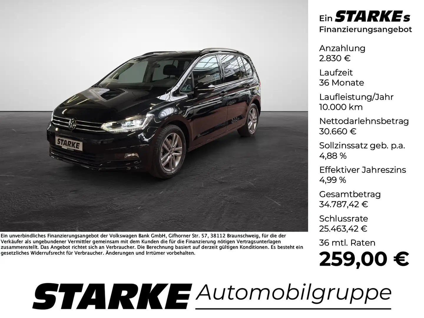 Volkswagen Touran 1.5 TSI DSG Comfortline 7 Sitzer Schwarz - 1