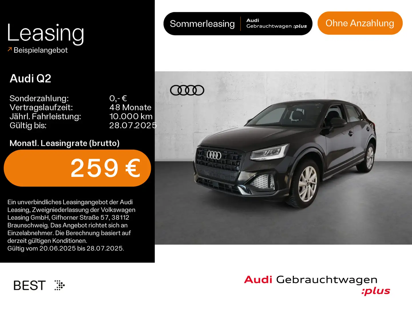 Audi Q2 35 TFSI advanced*NAVI-PLUS*KAMERA*LEDER*17ZOL Schwarz - 1