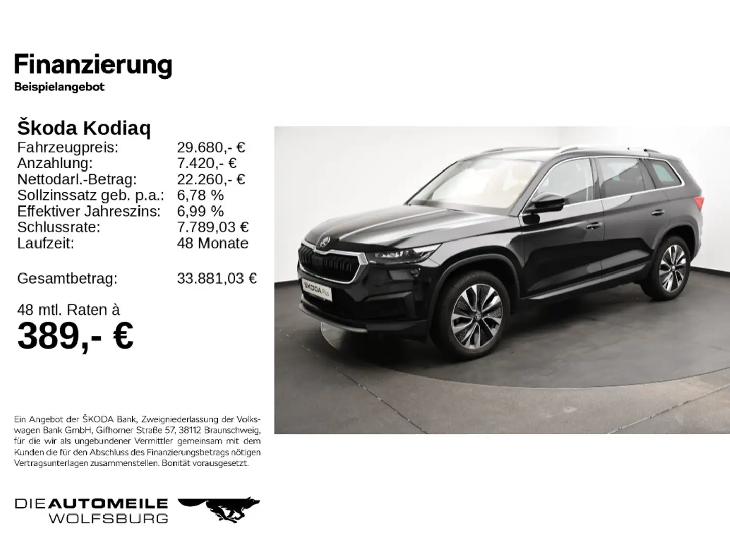 Skoda Kodiaq 1.5 TSI DSG Tour Rückfahrkam/Matrix/AHK Noir - 2