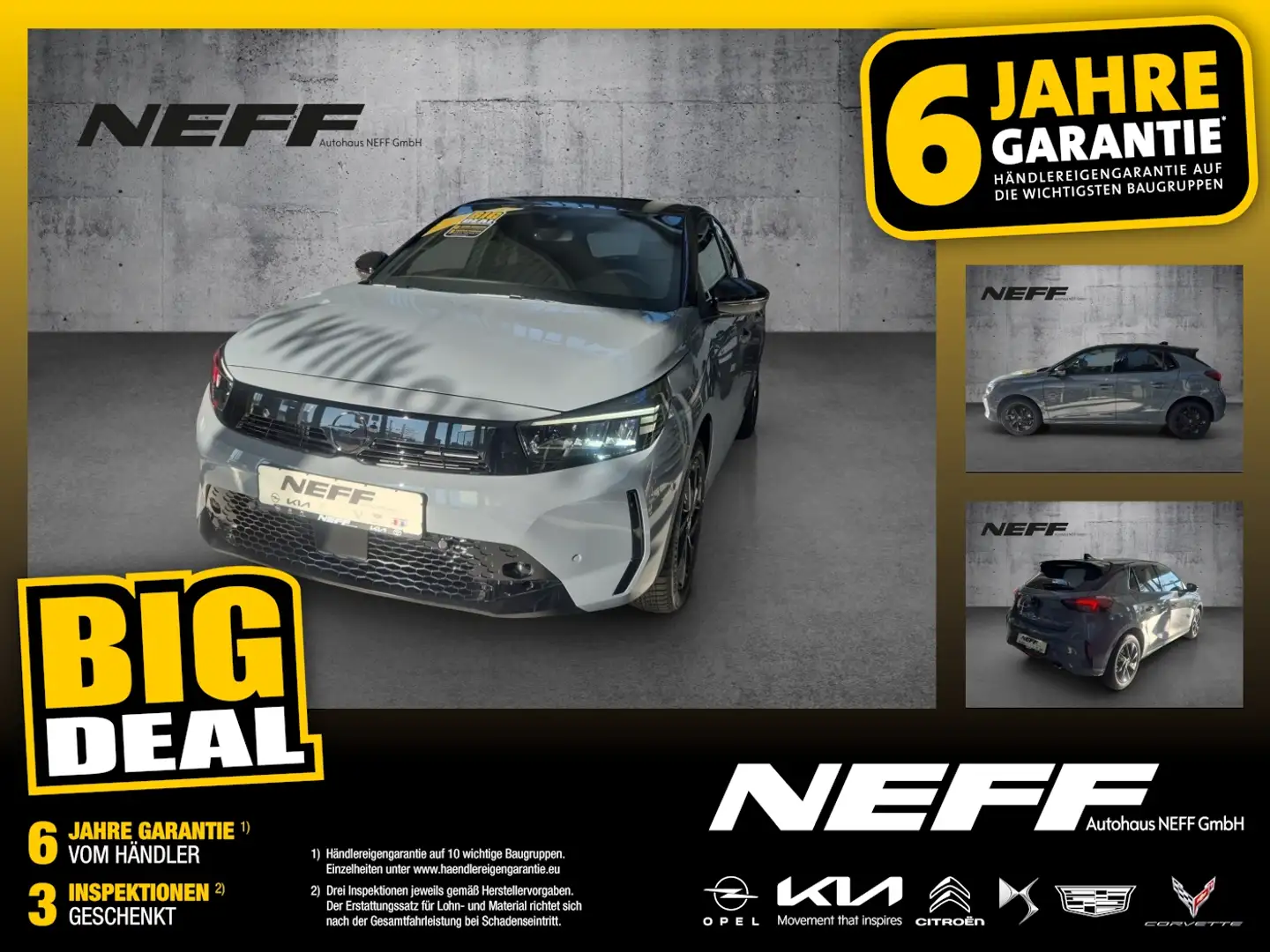 Opel Corsa F 1.2 Turbo GS FLA SpurH SpurW LM KAM LED Grau - 1